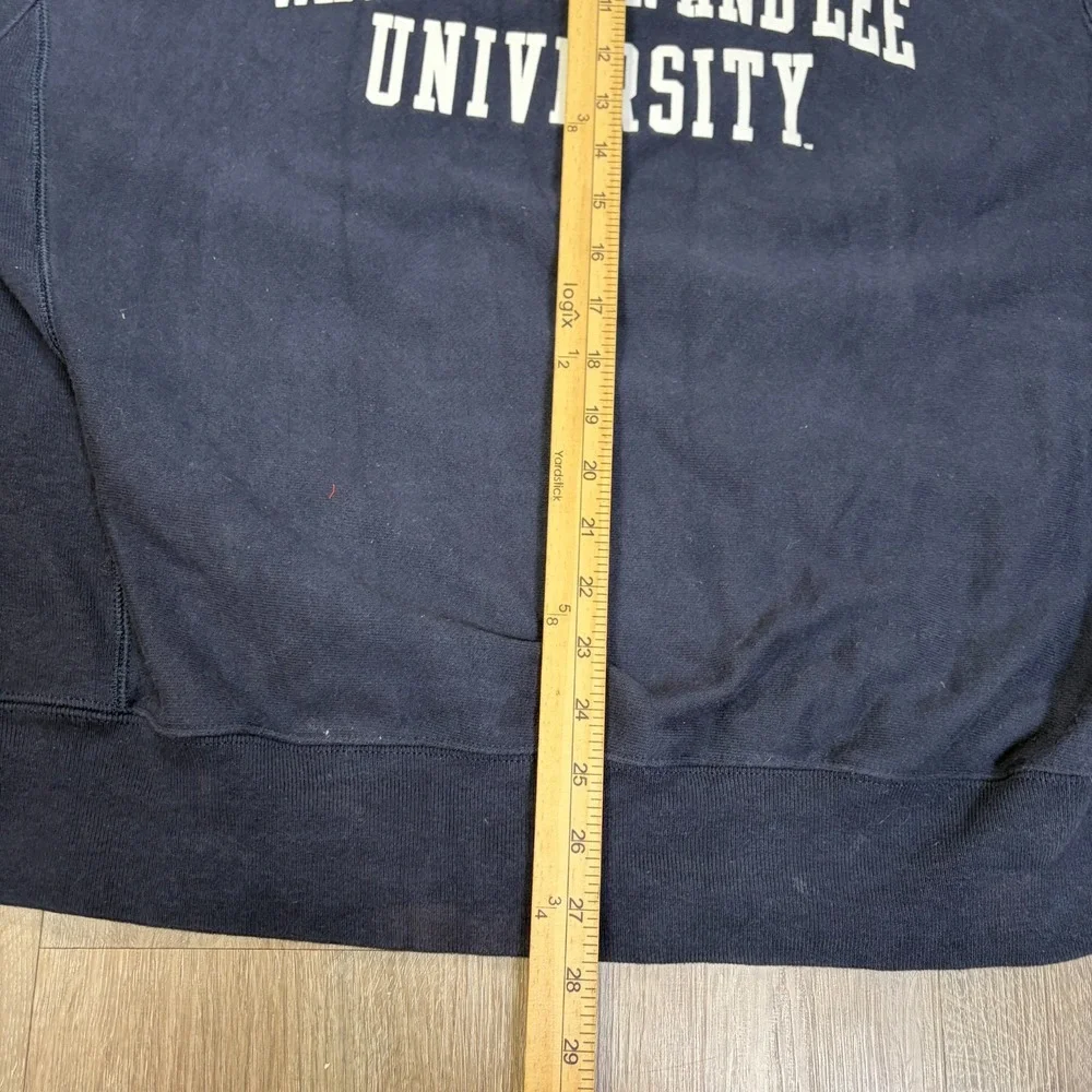 VTG Champion Reverse Weave Sweatshirt Washington and Lee University Large Blue